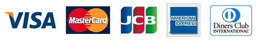 VISA、mastercard、JCB、AMERICAN EXPRESS、Divers Club